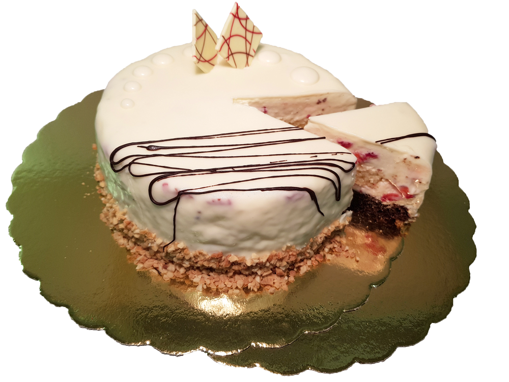 Nowy tort w polewie z białej czekolady - Cukiernia Markiza Stare Babice